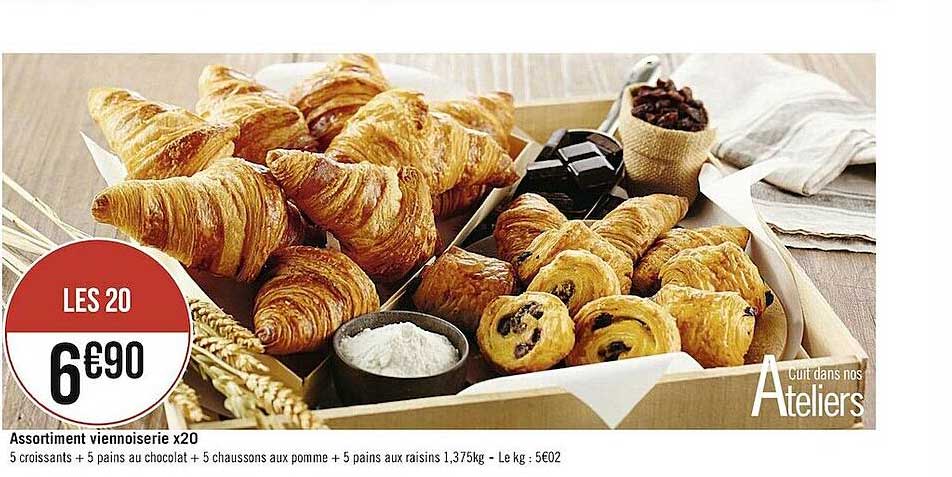 assortiment viennoiserie x20