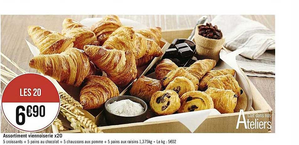 assortiment viennoiserie x20