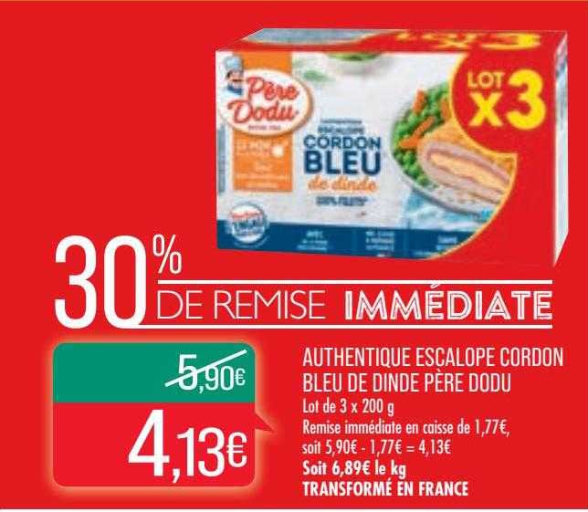 authentique escalope cordon bleu de dinde père dodu