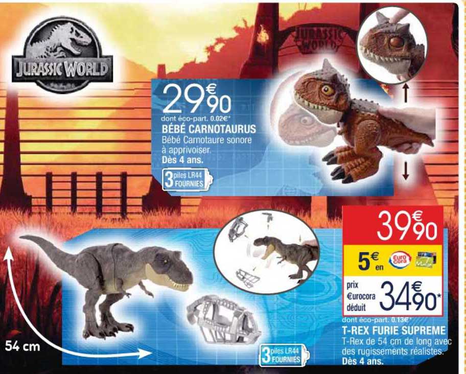 bébé carnotaurus, t-rex furie suprême