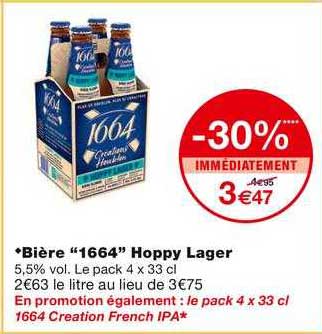 bière "1664" hoppy lager