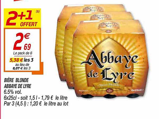 bière blonde abbaye de lyre