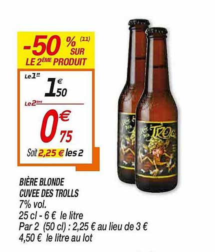 bière blonde cuvée des trolls