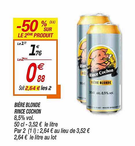 bière blonde rince cochon