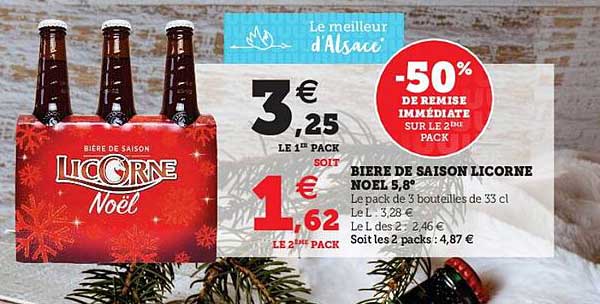 Bière De Saison Licorne Noël 5,8°
