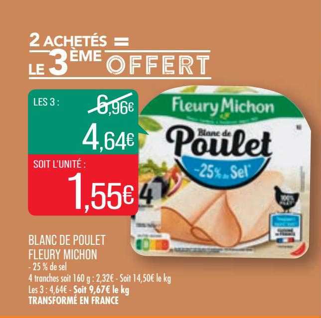 blanc de poulet fleury michon