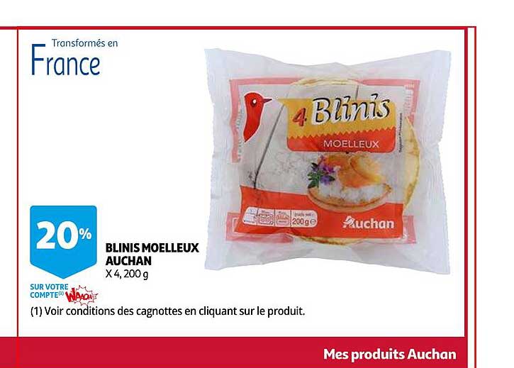Blinis Moelleux Auchan