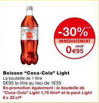 boisson "coca-cola" light