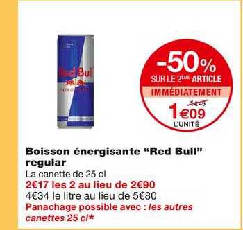 boisson énergisante "red bull" regular
