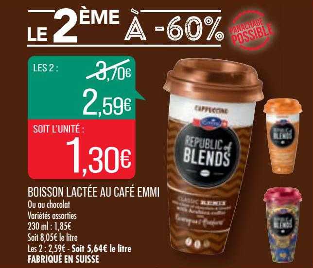 boisson lactée au café emmi