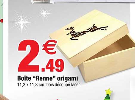 boîte "renne" origami