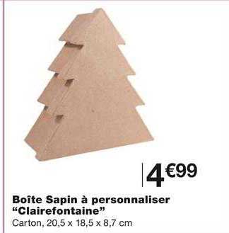 boîte sapin à personnaliser "clairefontaine"