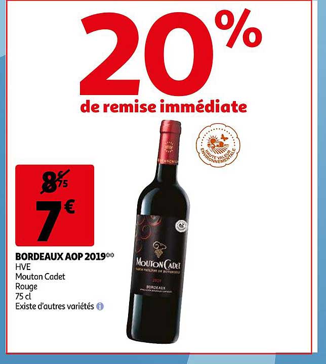 Bordeaux Aop 2019 Hve Mouton Cadet