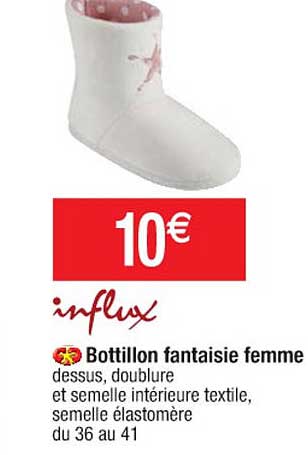 bottillon fantaisie femme influx