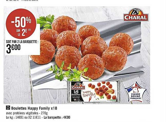 boulettes happy family x18 charal