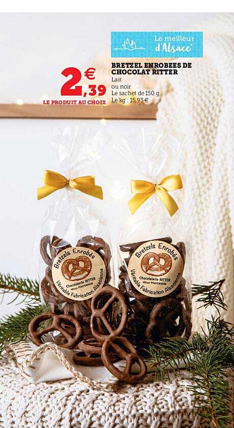 bretzel enrobée de chocolat ritter