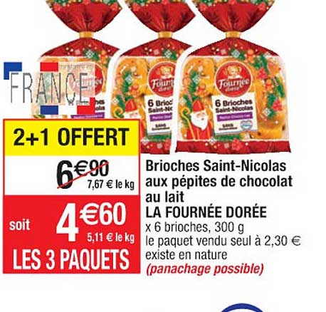 brioches saint-nicolas aux pépites de chocolat au lait la fournée dorée