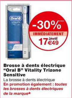 brosse à dents électrique "oral b" vitality trizone sensitive