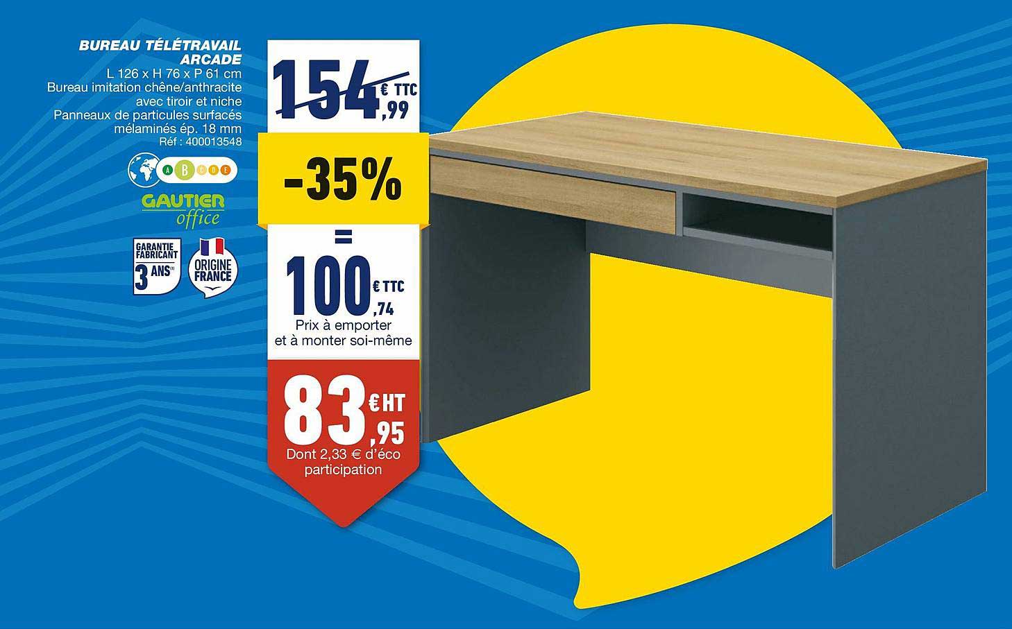 bureau télétravail arcade