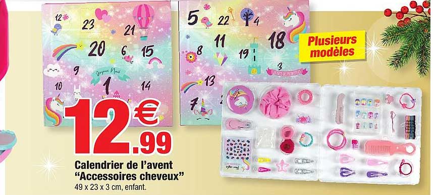 calendrier de l'avent "accessoires cheveux"