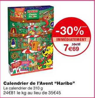 calendrier de l'avent "haribo"