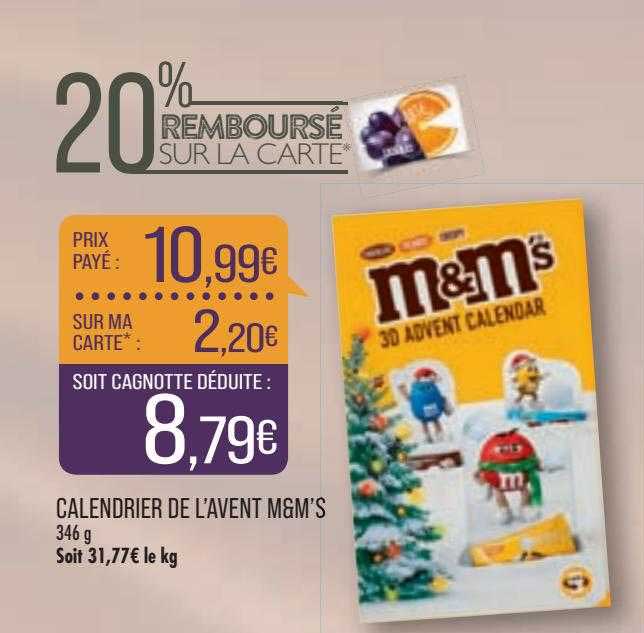 calendrier de l'avent m&m's
