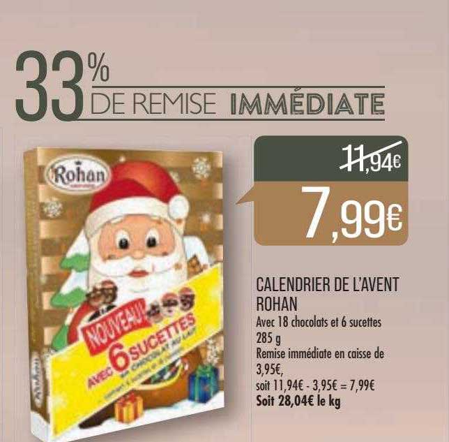 calendrier de l'avent rohan