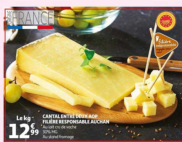 cantal entre deux aop filière responsable auchan