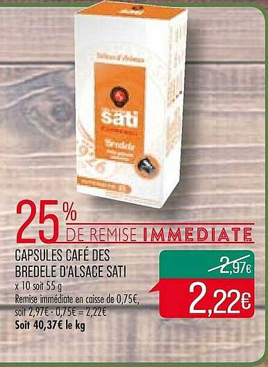 capsules café des bredele d'alsace sati