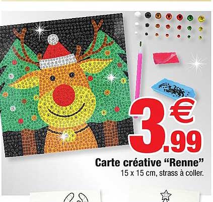 carte créative "renne"