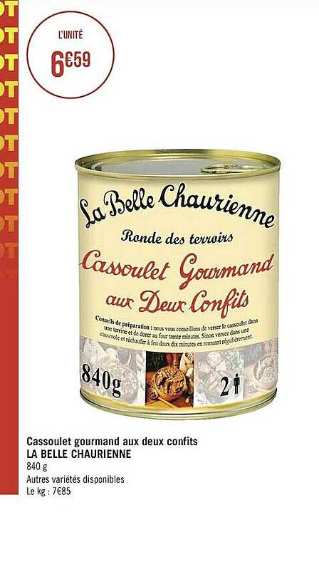 cassoulet gourmand aux deux confits la belle chaurienne
