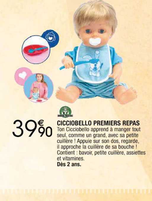 cicciobello premiers repas