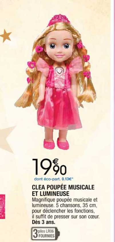 Cléa Poupée Musicale Et Lumineuse