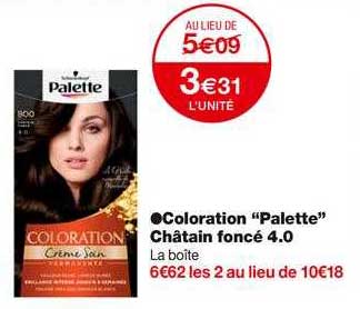 coloration "palette" châtain foncé 4.0