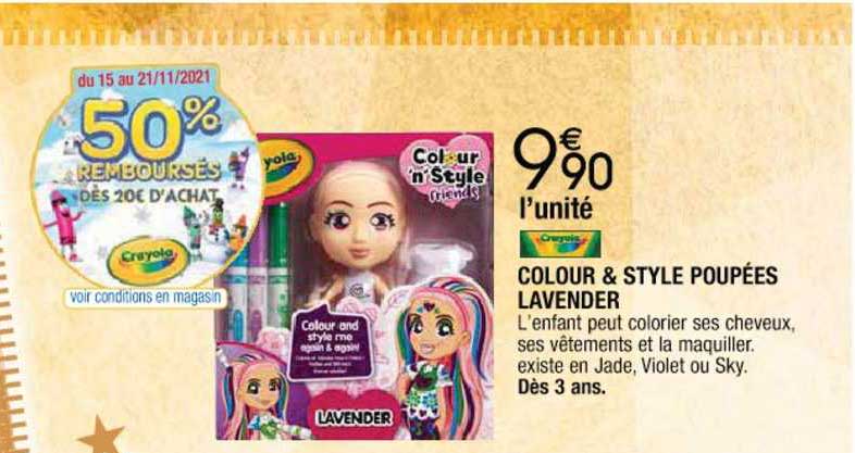 colour & style poupées lavender