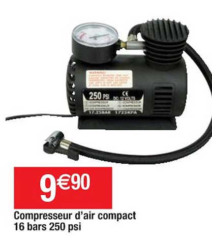 compresseur d'air compact 16 bars 250 psi