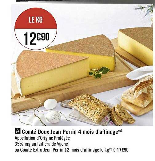 comté doux jean perrin 4 mois d'affinage