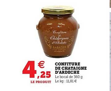 confiture de châtaigne d'ardèche