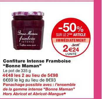 confiture intense framboise "bonne maman"