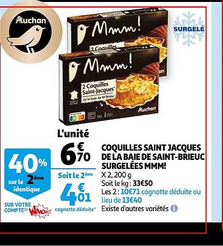 Coquilles Saint Jacques De La Baie De Saint-brieuc Surgelées Mmm!