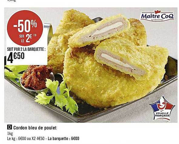 cordon bleu de poulet maître coq