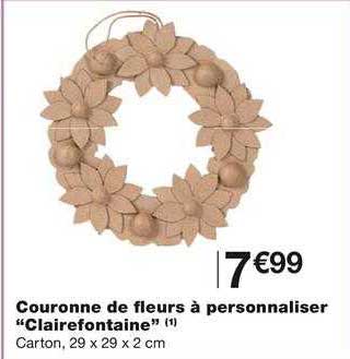 couronne de fleurs à personnaliser "clairefontaine"