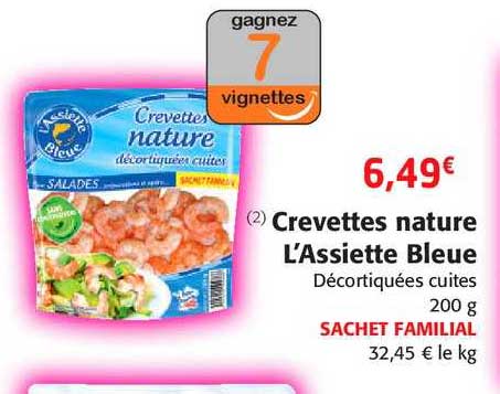 crevettes nature l'assiette bleue