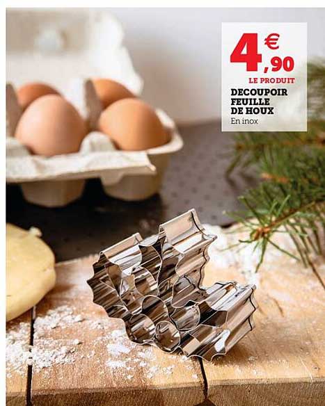 découpoir feuille de houx