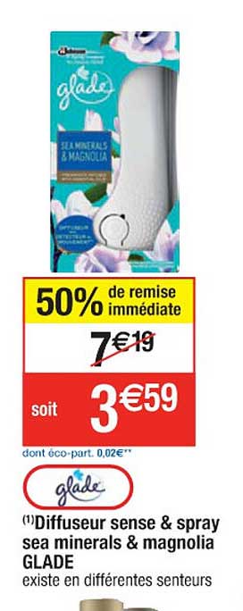 diffuseur sense & spray sea minerals & magnolia glade