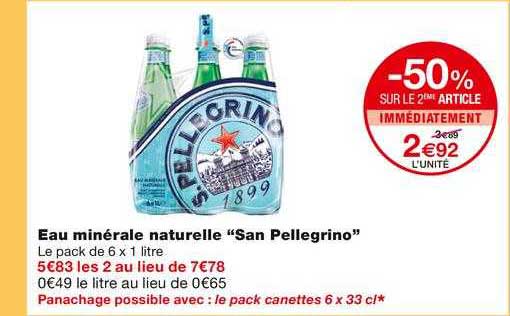 eau minérale naturelle "san pellegrino"
