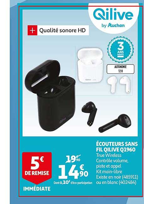 écouteurs sans fil qilive q1960
