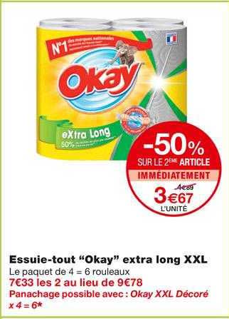essuie-tout "okay" extra long xxl