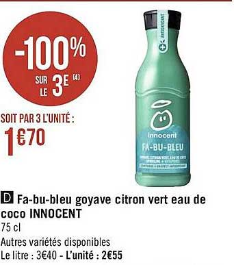 Fa-bu-bleu Goyave Citron Vert Eau De Coco Innocent
