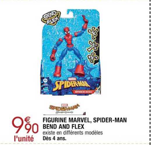 figurine marvel, spider-man bend and flex